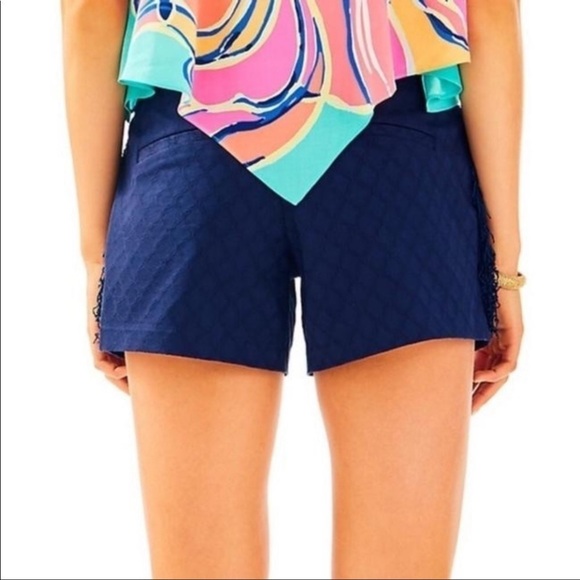 Lilly Pulitzer true Navy Ellie Fringe shorts - Picture 14 of 14